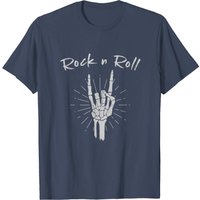 T-shirt Skeleton Fingers pour hommes - Rock and Roll avec mains de diable — T-shirts pour hommes