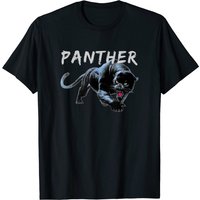 T-shirt Panther Face pour hommes en noir — T-shirts pour hommes