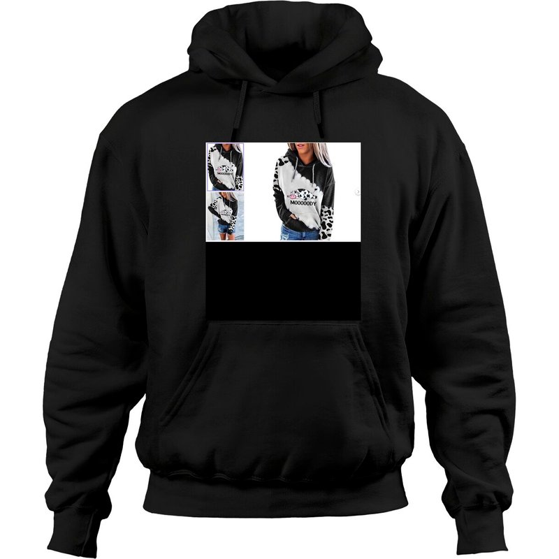 Hoodie Vache Moody Cow Color Block pour Femmes — Sweats à capuche pour hommes