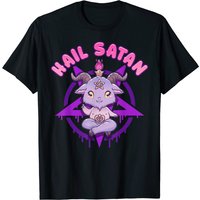 Satanic T-Shirt for Men with Pentagram and Baphomet Design