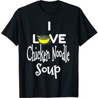 I Love Noodle T-Shirt for Men - Chicken Noodle Soup Design