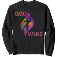Sweat à col rond unisexe God Wins