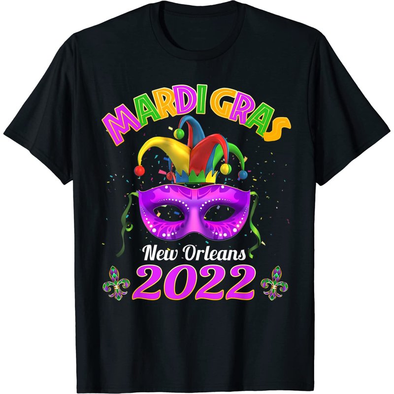 T-shirt Mask Beads And Bling Mardi Gras 2022 pour hommes — T-shirts pour hommes