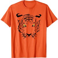 T-shirt pour hommes avec imprimé tigre orange — T-shirts pour hommes