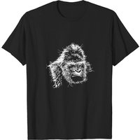 T-shirt pour hommes Gorilla Tee avec tête de gorille en noir — T-shirts pour hommes