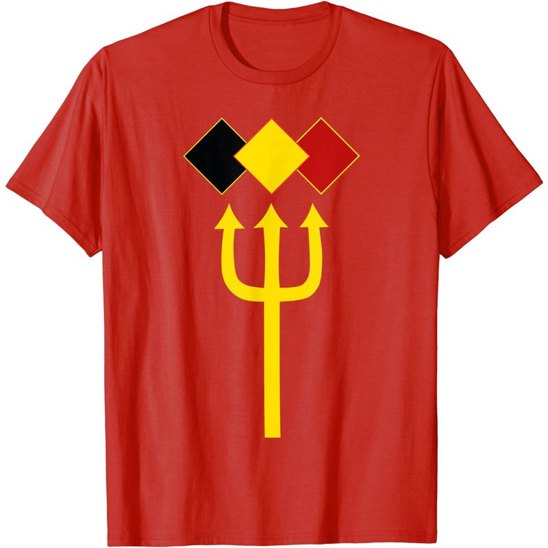 Devil Pitchfork T-Shirt Belgium Red Devils Soccer for Men