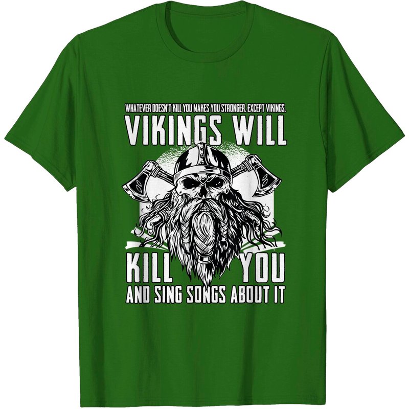 T-shirt pour hommes Vikings Will Kill You And Sing Songs About It — T-shirts pour hommes