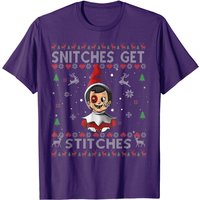 T-shirt de Noël Snitches Get Stitches pour hommes — T-shirts pour hommes