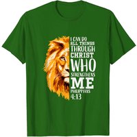 T-shirt Lion pour hommes Philippians 4:13 — T-shirts pour hommes