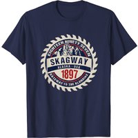 T-shirt souvenir de Skagway Alaska 1897, ville historique de la ruée vers l'or