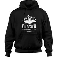 Vintage Glacier National Park Montana Pullover Hoodie — Mens Hoodies