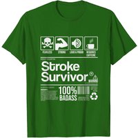 T-shirt Humoristique sur les Faits Nutritionnels des Survivants d'AVC pour Hommes — T-shirts pour hommes