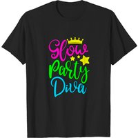 Glow Party Diva T-Shirt for Men in Black