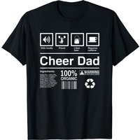 T-Shirts pour hommes Cheer Dad en noir — T-shirts pour hommes