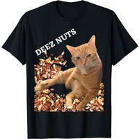 Cat Deezs Nuts T-Shirt for Men in Black