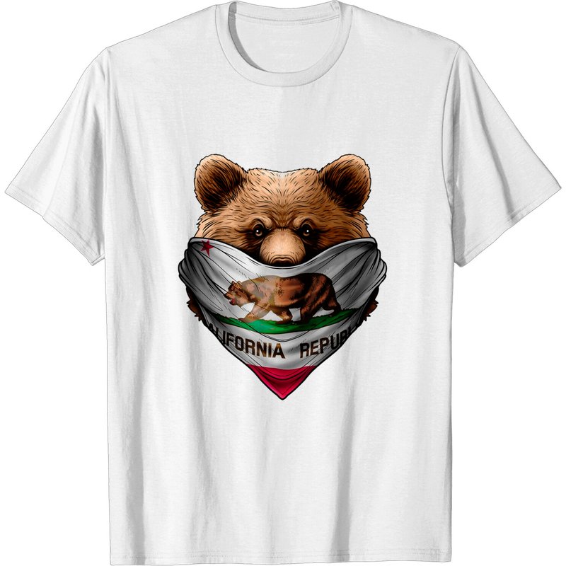 T-shirt avec logo California Bear pour hommes