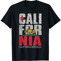 T-shirt Vintage Logo Ours de Californie pour Hommes — T-shirts pour hommes
