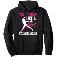 Oui, je lance comme une fille - Chandail à capuchon de softball — Sweats à capuche pour hommes