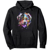 Hoodie Splash Art Australian Shepherd | Cadeaux pour Amateurs d'Aussie