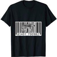 T-shirt pour hommes avec design de code-barres zèbre — T-shirts pour hommes