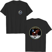 Back Print Apollo 11 Mission Patch T-shirt for Men — Mens T Shirts