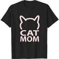 T-shirt Cat Mom pour hommes en noir