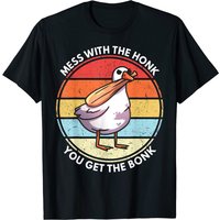 Mess With The Honk Get The Bonk T-Shirt Mème Canard Oie pour Hommes — T-shirts pour hommes