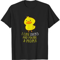 T-shirt pour hommes I Like Ducks And Maybe 3 People