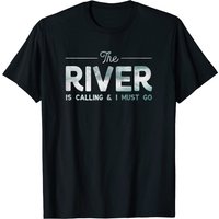 T-shirt River, La rivière appelle pour hommes en noir