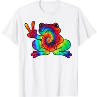 T-shirt Tie Dye Cool Peace Frog pour hommes