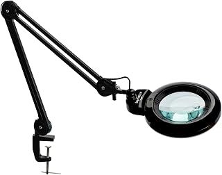 Lampe de bureau grossissante Bifocals avec pince, 5 dioptries, 1200 lumens