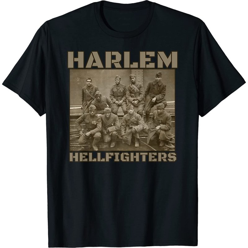 T-shirt Harlem Hellfighters Histoire Militaire Noire USA pour Hommes — T-shirts pour hommes