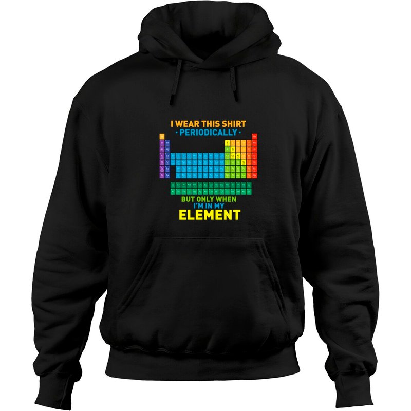 Hoodie Tableau Périodique pour Passionnés de Chimie — Sweats à capuche pour hommes