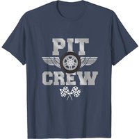 T-shirt Pit Crew pour Parents de Fête de Voiture de Course