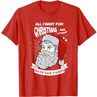Tout ce que je veux pour Noël T-shirt Santa Hot Rod Pièces de Course — T-shirts pour hommes