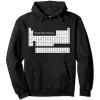 Periodic Table Hoodie Black and White for Unisex
