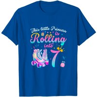 T-shirt d'anniversaire 7 ans pour hommes - Design patin à roulettes — T-shirts pour hommes