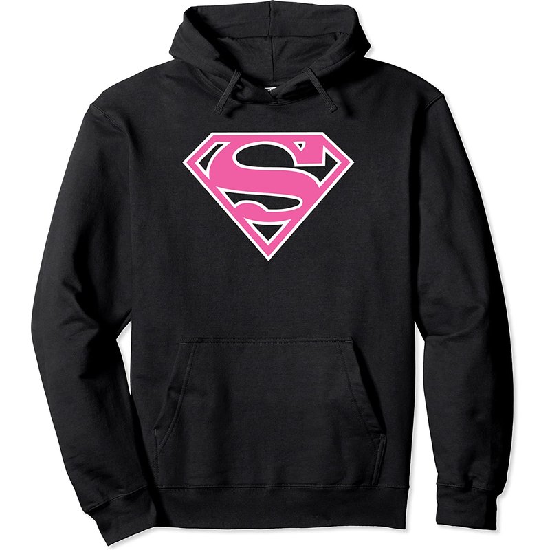 UCL DC Supergirl Logo Classic 01 Pink Hoodie Pullover — Sweats à capuche pour hommes