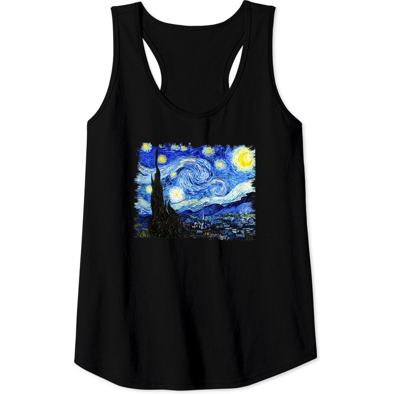 Vincent Tank Top The Starry Night by Vincent Van Gogh — Mens T Shirts