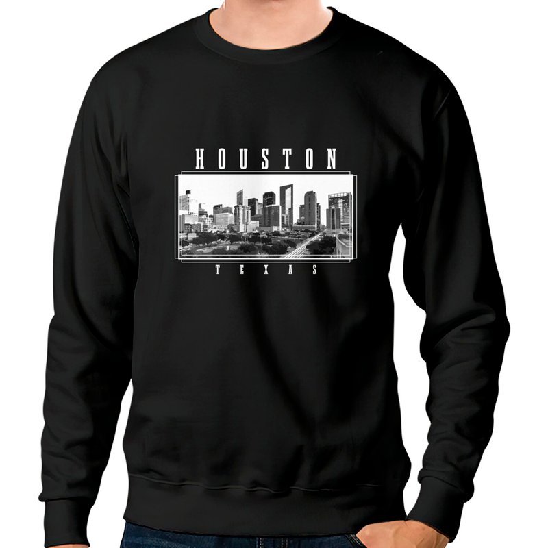 Sweatshirt Vintage Houston Skyline Fierté du Texas — Sweats à capuche pour hommes