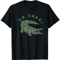 Oh Snap Green Alligator Distressed Gator Graphic T-Shirt