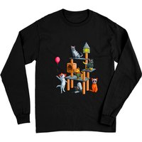 Pull Halloween avec Chats Horrifiques à Manches Longues pour Unisexe — T-shirts pour hommes