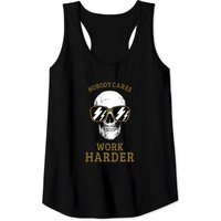 Nobody Cares Work Harder Skull Men's Workout Tank Top — Mens T Shirts