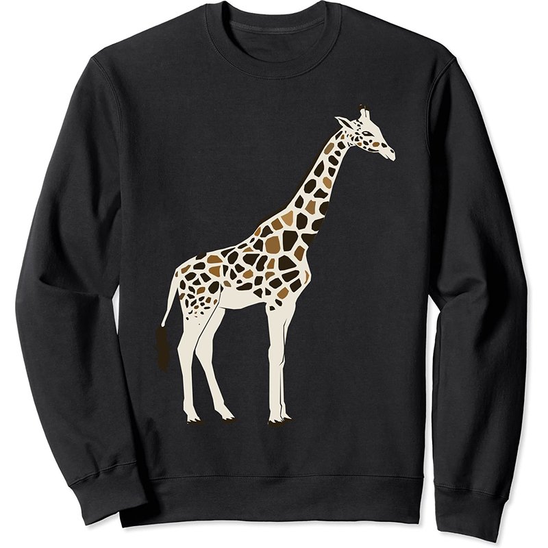 Giraffe Sweatshirt I Love Giraffes Unisex Black — Mens Hoodies
