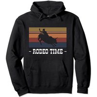 Hoodie Pullover Cowboy Bull Rider Vintage Rodeo Time