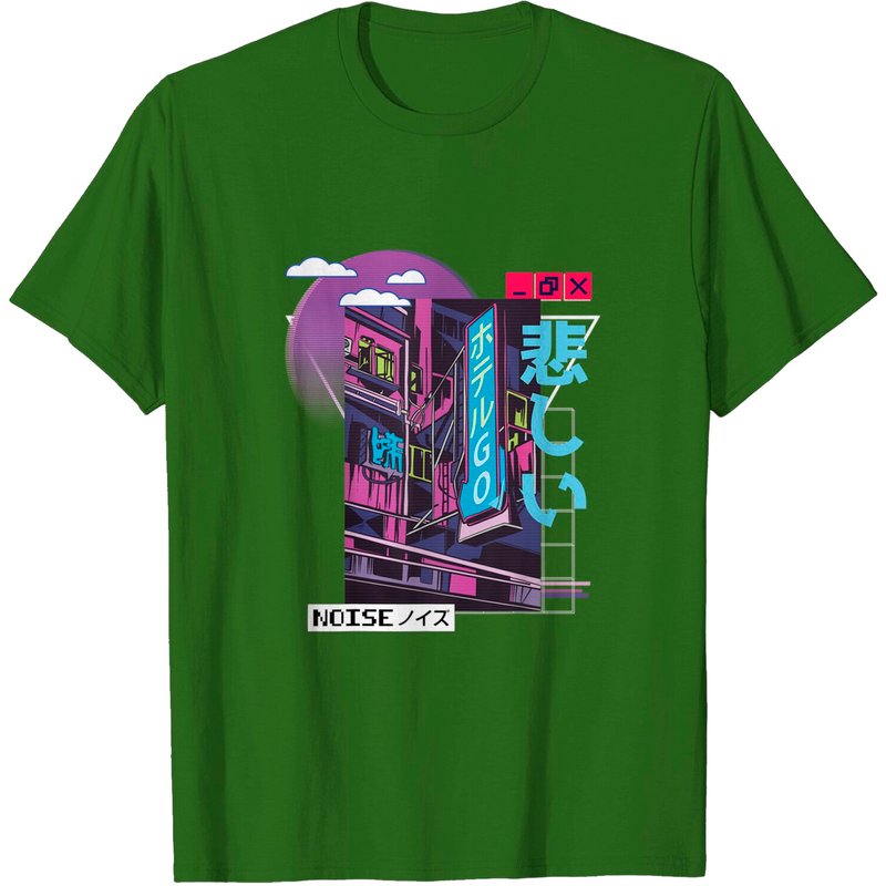 City Aesthetic T-Shirt Vaporwave for Men - Tokyo City — Mens T Shirts