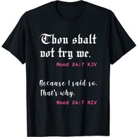 T-shirt Thou Shalt Not Try Me pour hommes - Noir