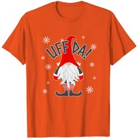 Uff Da Danish Gnome Nordic Christmas Pullover T-Shirts for Men — Mens T Shirts
