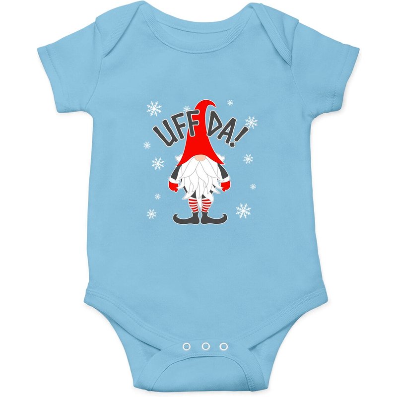 Uff Da Gnome Danois Pull-On Onesie de Noël Nordique — Bodys bébé