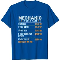 Vintage Mechanic T-Shirt for Men - Mechanic Hourly Rate — Mens T Shirts